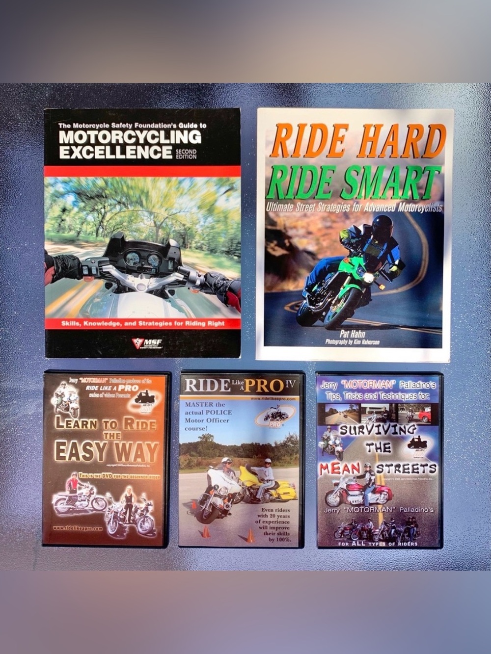 Motorcycle Training Books and DVD's ~ 5-Piece Set